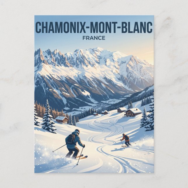 Chamonix-Mont-Blanc Frankreich Postkarte (Vorderseite)