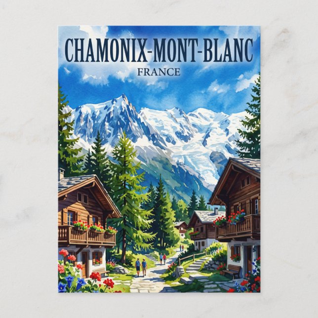 Chamonix-Mont-Blanc Frankreich Postkarte (Vorderseite)