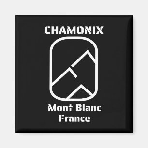 Chamonix Mont Blanc Frankreich Skifahren Snowboard Magnet