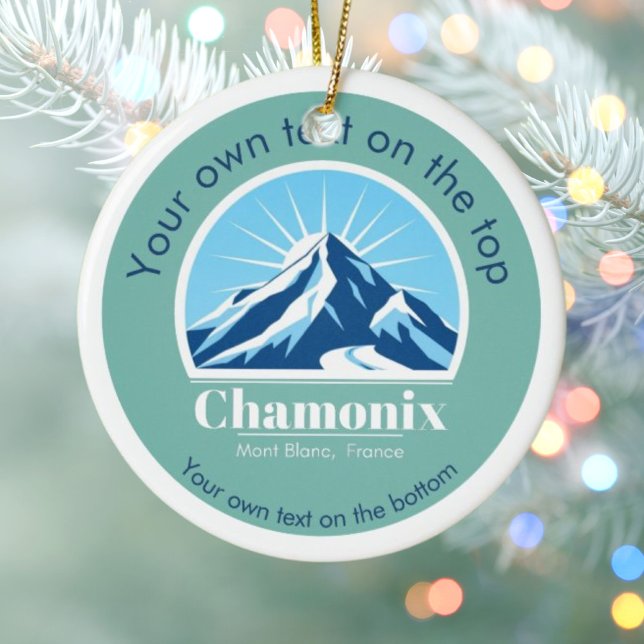 Chamonix Mont Blanc Frankreich Weihnachten Keramik Ornament (Von Creator hochgeladen)