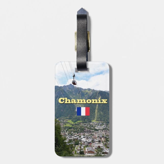 Chamonix - Mont Blanc Gepäckanhänger (Rückseite vertikal)