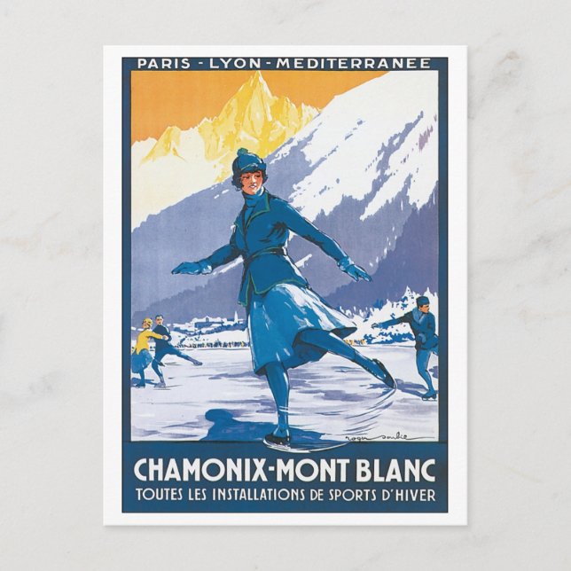 Chamonix Mont Blanc Postkarte (Vorderseite)