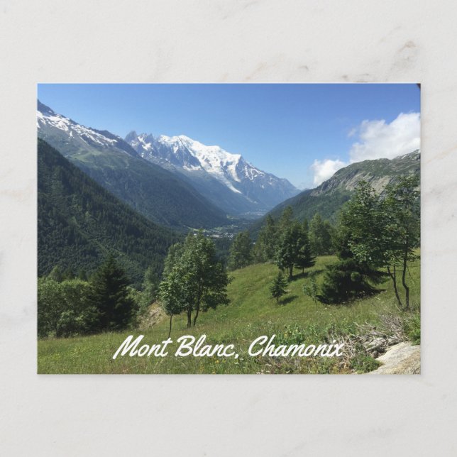 Chamonix Mont Blanc Postkarte (Vorderseite)