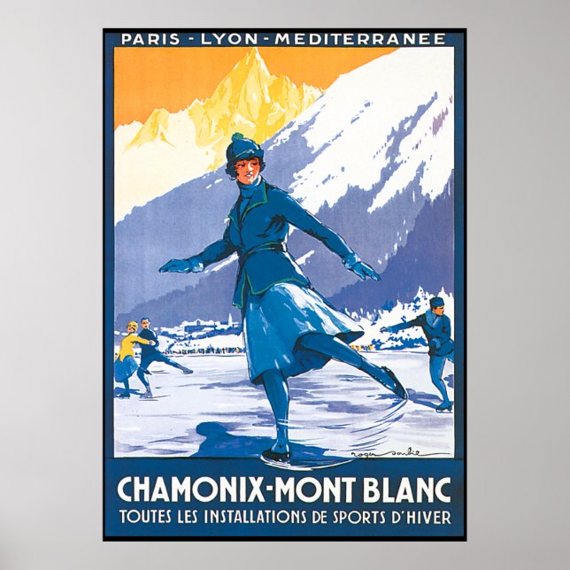 Chamonix Mont Blanc Skaten Poster (Vorne)