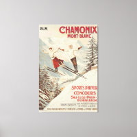 Chamonix Mont Blanc Vintages französisches Skipost