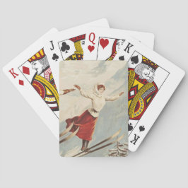 Chamonix Mont Blanc Vintages französisches Skipost Spielkarten