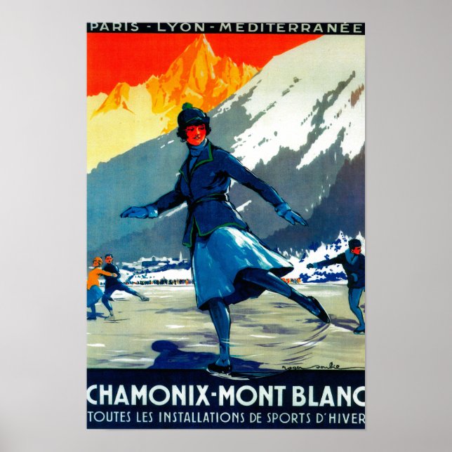 Chamonix-Mont-Blanc Vintages PosterEuropa Poster (Vorne)