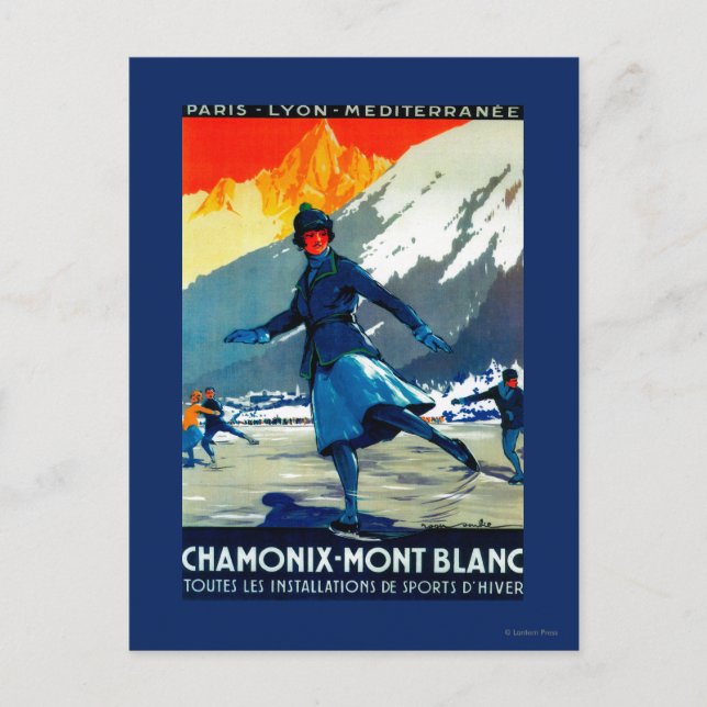 Chamonix-Mont-Blanc Vintages PosterEuropa Postkarte (Vorderseite)