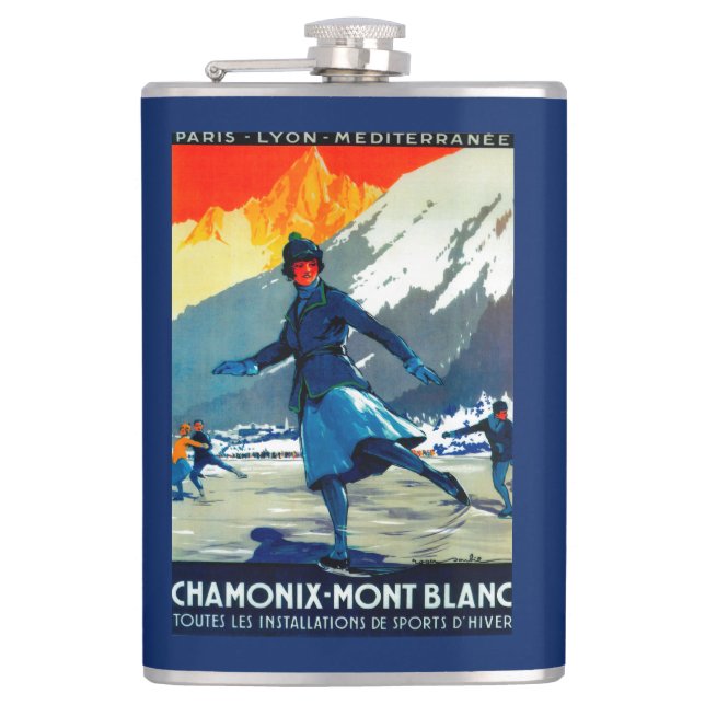 Chamonix-Mont Blanc Vintages PosterEurope Flachmann (Vorderseite)