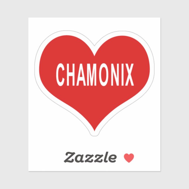 CHAMONIX Rote Liebe Herz Vinyl Sticker (Blatt)