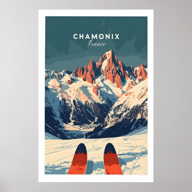 Chamonix Ski Poster 1 (Vorne)