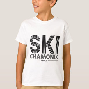 Chamonix Ski Resort Frankreich Alpen Französischer T-Shirt
