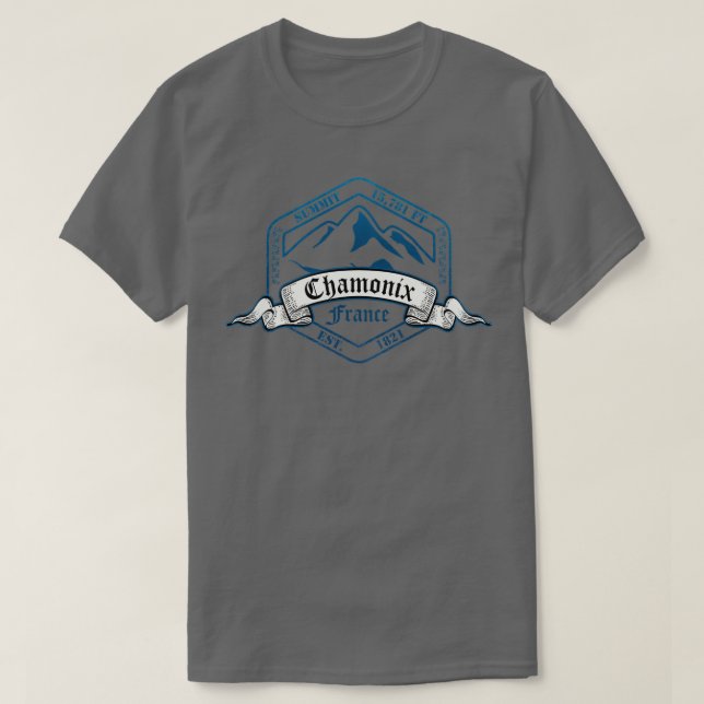 Chamonix Ski Resort Frankreich Copy T-Shirt (Design vorne)