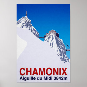 Chamonix Ski Resort Frankreich Poster