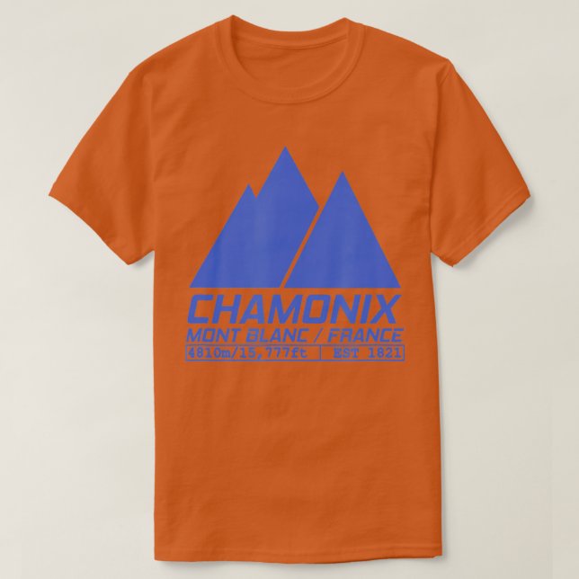 Chamonix Ski Resort Skiing Mont Blanc Frankreich T-Shirt (Design vorne)