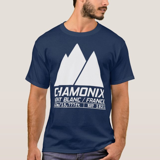 Chamonix Ski Resort Skiing Mont Blanc Frankreich T-Shirt (Vorderseite)