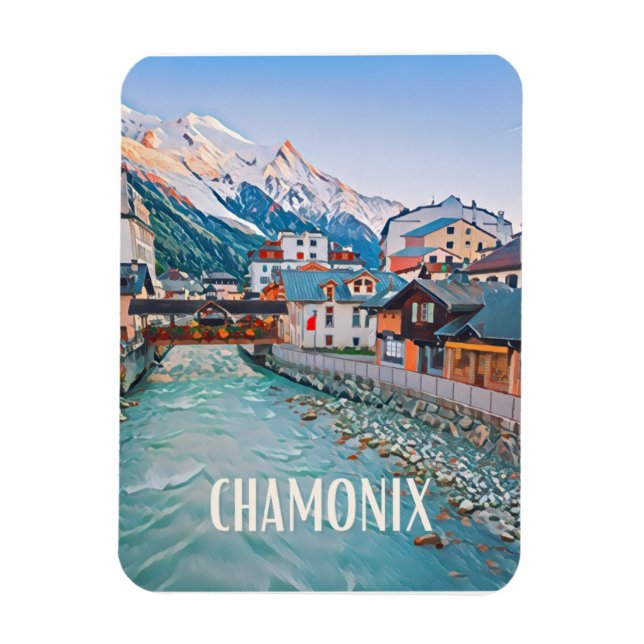 Chamonix Skistation Magnet (Vertikal)