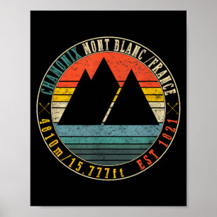 Chamonix Tal Mont Blanc Frankreich Skifahren Poster