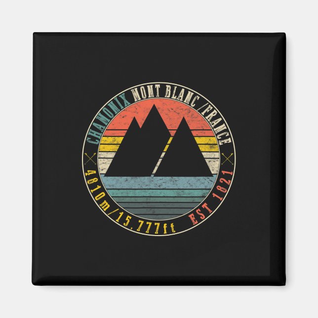 Chamonix Valley Mont Blanc Frankreich Snowboard Magnet (Vorne)