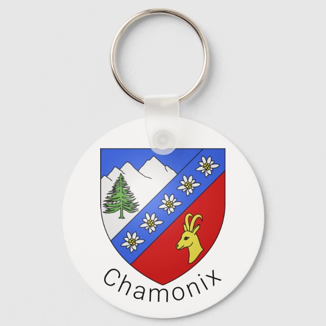Chamonix-Wappen Schlüsselanhänger (Vorderseite)