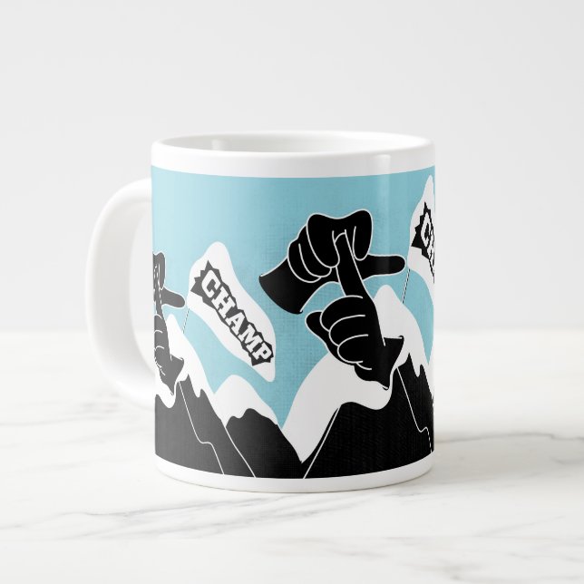 Champ - ASL-Design Jumbo-Tasse (Vorderseite Links)