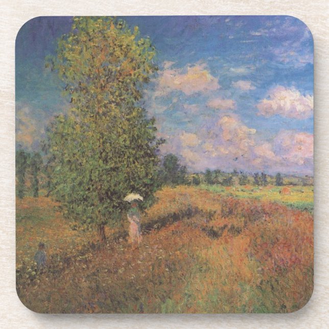 Champ de Coquelicots - Claude Monet - c1875 Getränkeuntersetzer (Vorderseite)