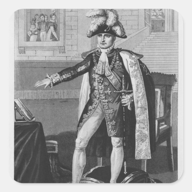 Champ de Mai oder Kaiser Napoleon I Quadratischer Aufkleber (Vorderseite)