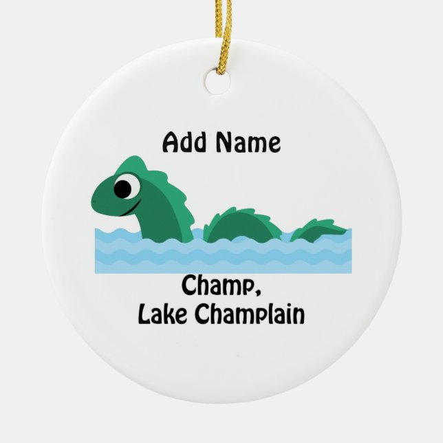 Champ, Lake Champlain Keramik Ornament (Vorne)