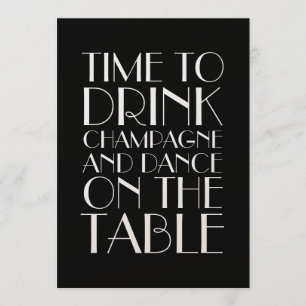 Champagne 1920er Jahre - Einladung zum Geburtstag