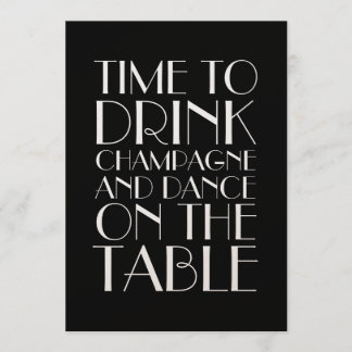 Champagne 1920er Jahre - Einladung zum Geburtstag