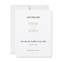Champagne Ampersand Save-the-Date-Karte | Hochzeit