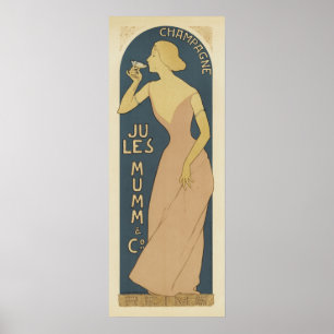 Champagne Art Nouveau Posters Poster