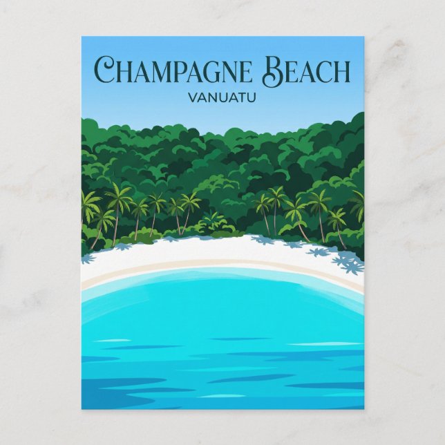 Champagne Beach Vanuatu Postkarte (Vorderseite)