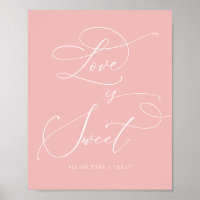 Champagne Blush Brautparty Liebe ist Sweet Sign