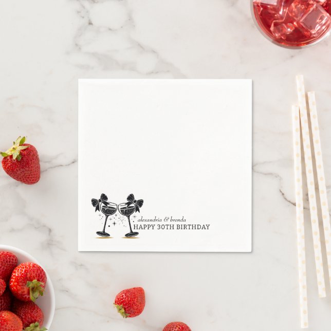 Champagne Bow Serviette (Beispiel)