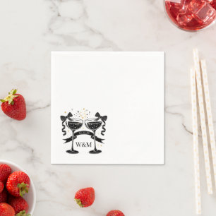 Champagne Bow Serviette