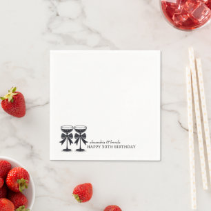 Champagne Bow Serviette