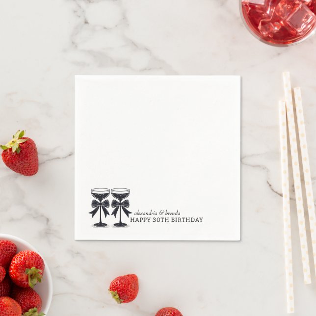 Champagne Bow Serviette (Beispiel)