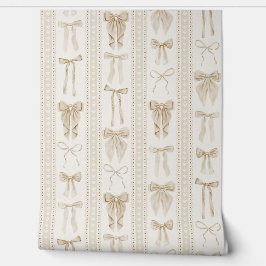Champagne Bows with Vertical Lace Stripes  Tapete