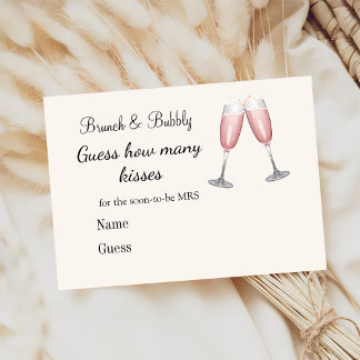 Champagne Brautparty Wedding Game Begleitkarte