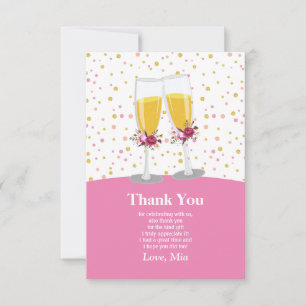 Champagne Brunch und Bubbly bedanken sich bei Ihne Dankeskarte