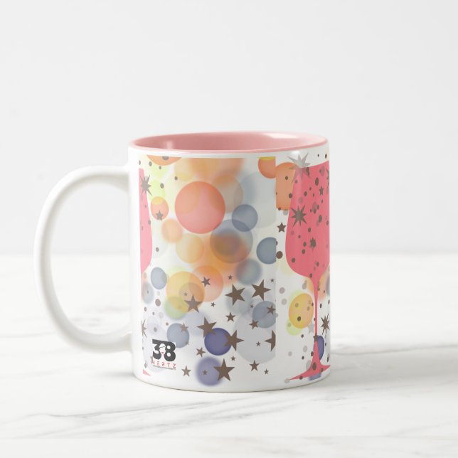 Champagne Bubbles Zweifarbige Tasse (Links)