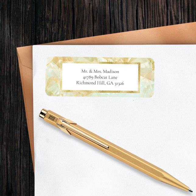 Champagne Burst Crystal Rücksendeadressen-Aufklebe (Von Creator hochgeladen)