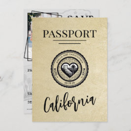 Champagne California Passport Save the Date