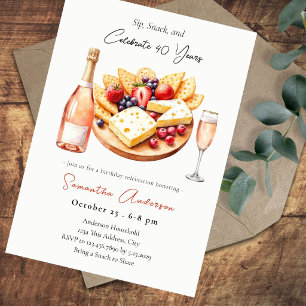 Champagne & Charcuterie 40. Geburtstags-Sippen, Sn Einladung