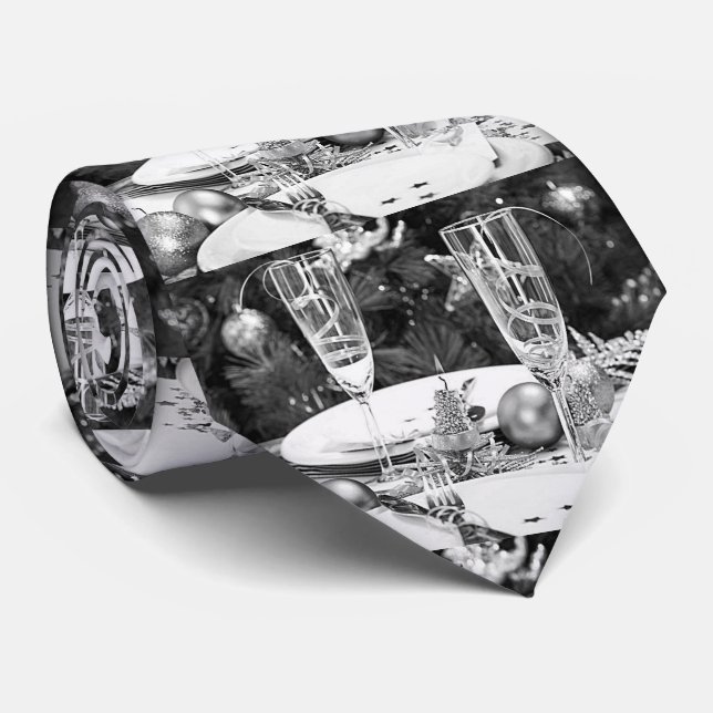 ***CHAMPAGNE CHRISTMAS & NEW YEAR** KRAWATTE (Gerollt)