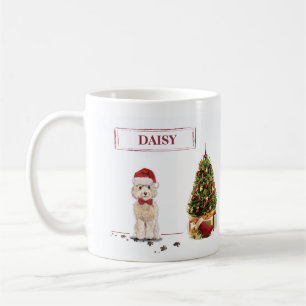Champagne Cockapoo Funny Christmas Dog mit Tree Kaffeetasse
