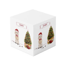 Champagne Cockapoo Funny Christmas Dog mit Tree