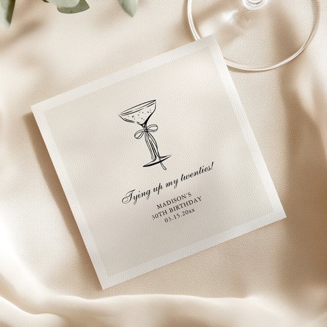 Champagne-Coupe-Coquette-Geburtstag Serviette (Von Creator hochgeladen)