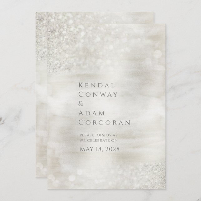 Champagne Crystal Ridge Piazza della Riforma Einladung (Vorne/Hinten)